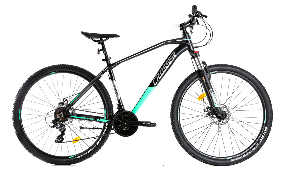 Фотография Велосипед Crosser Jazzz 2 29" 2021, размер XL, Черно-зеленый